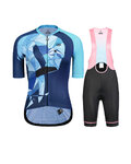 MONTON Mega set de ciclism - FLAMINGO LADY - albastru/negru