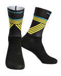 MONTON Șosete clasice de ciclism - GREFFIO - negru/galben