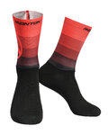 MONTON Șosete clasice de ciclism - VALLS - negru/roșu