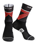 MONTON Șosete clasice de ciclism - GREFFIO 2  - roșu/negru