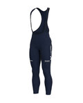 ALÉ Pantaloni de ciclism lungi cu bretele - MOVISTAR 2020 WINTER - albastru