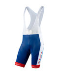 NALINI Pantaloni scurți de ciclism cu bretele - DIRECT ENERGIE 2020 - albastru/alb
