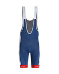 NALINI Pantaloni scurți de ciclism cu bretele - DIRECT ENERGIE 2021 - albastru/alb