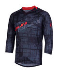 NALINI Tricou de ciclism cu mânecă lungă de vară - AIS HILL MTB - negru/roșu