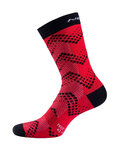 NALINI Șosete clasice de ciclism - AIS FULMINE 2.0 H22 - roșu/negru