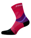 NALINI Șosete clasice de ciclism - AIS TORNADO 2.0 H15 - roz/mov