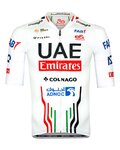 PISSEI Tricou de ciclism cu mânecă scurtă - UAE TEAM EMIRATES OFFICIAL 2024 - alb/roșu/negru