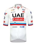 PISSEI Tricou de ciclism cu mânecă scurtă - UAE TEAM EMIRATES SLOVENIAN 2024 - alb/roșu
