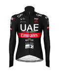 PISSEI Tricou de cilism pentru iarnă cu mânecă lungă - UAE TEAM EMIRATES 23 - negru/roșu/alb