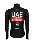 PISSEI Tricou de cilism pentru iarnă cu mânecă lungă - UAE TEAM EMIRATES 23 - negru/roșu/alb