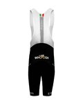 PISSEI Pantaloni scurți de ciclism cu bretele - UAE TEAM EMIRATES 2024 - negru