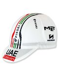 PISSEI Șapcă de ciclism - UAE TEAM EMIRATES 2024 - alb/negru