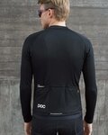 POC Tricou de cilism pentru iarnă cu mânecă lungă - THERMAL LITE  - negru