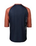 POC Tricou de ciclism cu mânecă scurtă - MTB PURE 3/4 - albastru/portocaliu