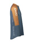 POC Tricou de ciclism cu mânecă scurtă - MTB PURE 3/4 - portocaliu/albastru