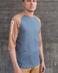 POC Tricou de ciclism cu mânecă scurtă - MTB PURE 3/4 - portocaliu/albastru