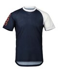 POC Tricou de ciclism cu mânecă scurtă - MTB PURE - alb/albastru