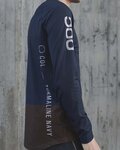 POC Tricou de ciclism cu mânecă lungă de vară - MTB PURE - bordo/albastru