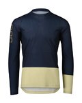 POC Tricou de ciclism cu mânecă lungă de vară - MTB PURE - verde/albastru