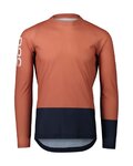 POC Tricou de ciclism cu mânecă lungă de vară - MTB PURE - portocaliu/albastru