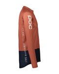 POC Tricou de ciclism cu mânecă lungă de vară - MTB PURE - portocaliu/albastru