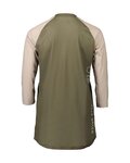 POC Tricou de ciclism cu mânecă scurtă - MTB PURE 3/4 LADY - bej/verde