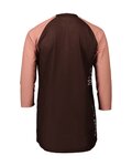 POC Tricou de ciclism cu mânecă scurtă - MTB PURE 3/4 LADY - maro/roz