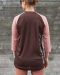 POC Tricou de ciclism cu mânecă scurtă - MTB PURE 3/4 LADY - maro/roz