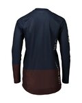 POC Tricou de ciclism cu mânecă lungă de vară - MTB PURE LADY - maro/albastru