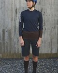 POC Tricou de ciclism cu mânecă lungă de vară - MTB PURE LADY - maro/albastru