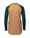 POC Tricou de ciclism cu mânecă lungă de vară - MTB PURE LADY - verde/maro