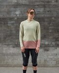 POC Tricou de ciclism cu mânecă lungă de vară - MTB PURE LADY - bej/roz