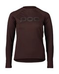 POC Tricou de ciclism cu mânecă lungă de vară - REFORM ENDURO LADY - maro