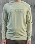 POC Tricou de ciclism cu mânecă lungă de vară - REFORM ENDURO - verde deschis
