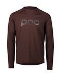 POC Tricou de ciclism cu mânecă lungă de vară - REFORM ENDURO - maro