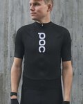 POC Tricou de ciclism cu mânecă scurtă - ESSENTIAL ROAD LOGO - negru