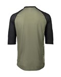 POC Tricou de ciclism cu mânecă scurtă - MTB PURE 3/4 - negru/verde