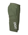 POC Pantaloni scurți de ciclism fără bretele - ESSENTIAL ENDURO - verde