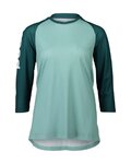 POC Tricou de ciclism cu mânecă scurtă - MTB PURE 3/4 LADY - albastru/albastru deschis