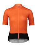 POC Tricou de ciclism cu mânecă scurtă - ESSENTIAL ROAD LADY - portocaliu/negru