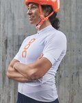POC Tricou de ciclism cu mânecă scurtă - ESSENTIAL ROAD LADY - alb/gri