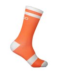 POC Șosete clasice de ciclism - LURE MTB - alb/portocaliu
