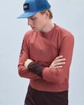 POC Tricou de ciclism cu mânecă lungă de vară - MTB PURE - maro/portocaliu
