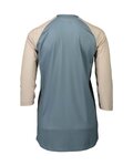 POC Tricou de ciclism cu mânecă scurtă - MTB PURE 3/4 LADY - albastru deschis/bej