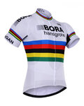 Tricou de ciclism cu mânecă scurtă - BORA UCI 2017 - multicolor/alb