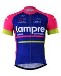 Tricou de ciclism cu mânecă scurtă - LAMPRE 2017 - roz/albastru