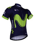 Tricou de ciclism cu mânecă scurtă - MOVISTAR 2017  - albastru/verde