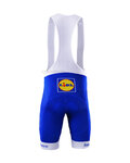 BONAVELO Pantaloni scurți de ciclism cu bretele - QUICKSTEP 2017 - albastru