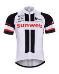 BONAVELO Tricou de ciclism cu mânecă scurtă - SUNWEB 2017 - alb/negru