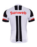 BONAVELO Tricou de ciclism cu mânecă scurtă - SUNWEB 2017 - alb/negru